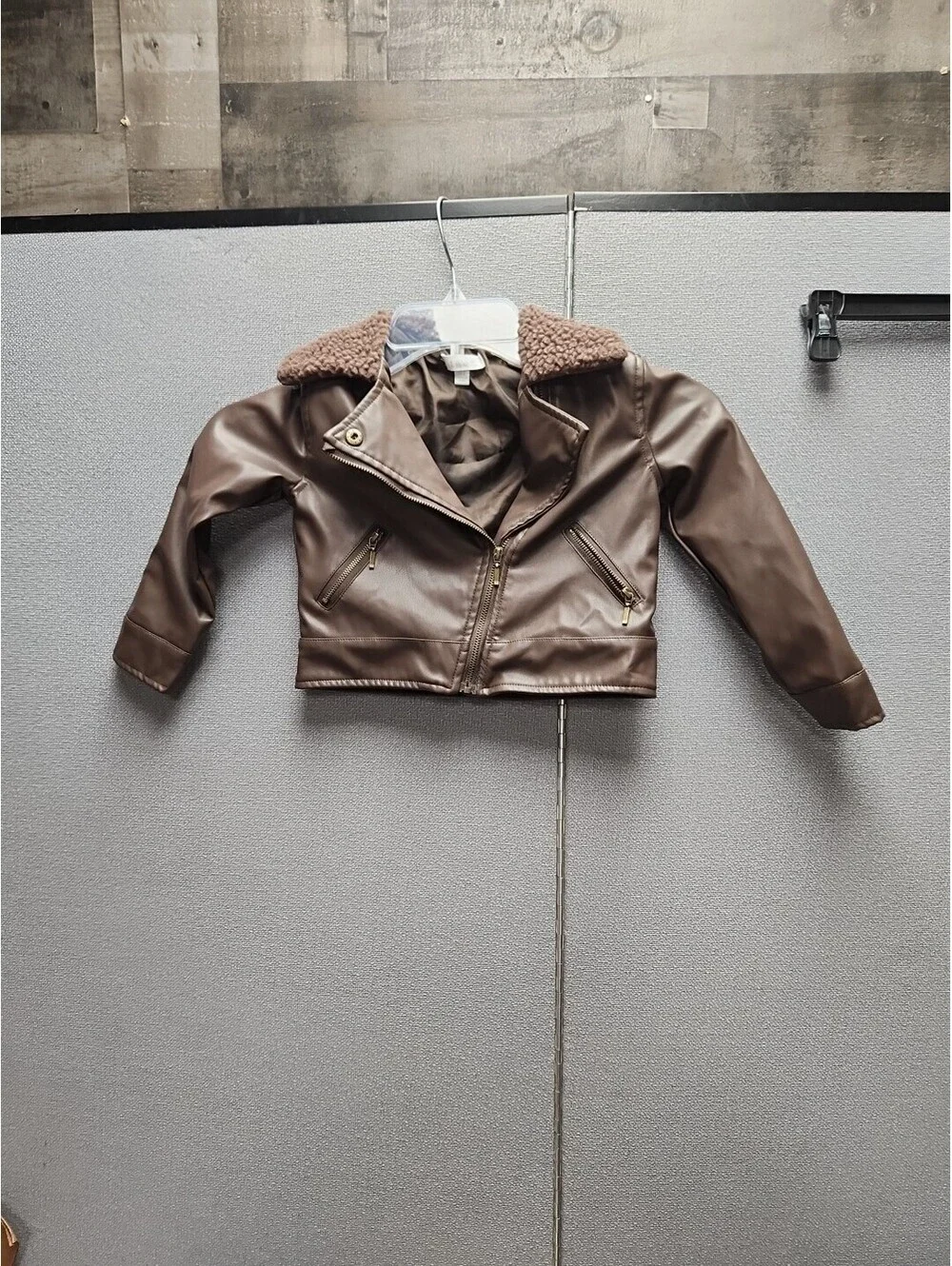 Faux Leather Sherpa Coats Motorcycle jacket Baby Or Doll